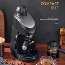 Load image into Gallery viewer, Compact Steam Espresso Machine with Built in Steam Wand and Removable Portafilter in Black Or Red
