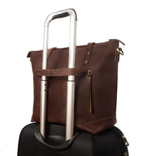 Load image into Gallery viewer, Portland Buffalo Leather Tote Bag, Brown Full Grain
