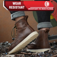 Load image into Gallery viewer, Men's Waterproof Leather Work Boots with Steel Toe
