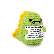 Load image into Gallery viewer, Charming Handmade Crochet Hedgehog Doll with Positivity Affirmation Card
