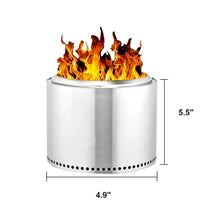 Load image into Gallery viewer, Fire Pit with Circular Airflow and Removable Ash Pan, Portable

