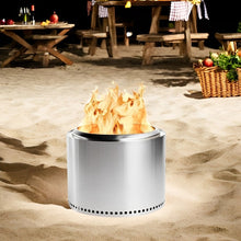 Load image into Gallery viewer, Fire Pit with Circular Airflow and Removable Ash Pan, Portable
