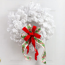 Load image into Gallery viewer, 22"-24" Flocked White Pine Wreath Lifestyle Photo
