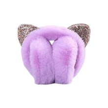 Load image into Gallery viewer, Plush Cat Ear Earmuffs for Winter
