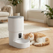 Load image into Gallery viewer, Automatic Cat Food Dispenser with Wi-Fi and Digital Touch Screen
