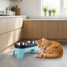 Load image into Gallery viewer, Elevated Cat Bowl, Non-Slip Stainless Steel Feeding Dish
