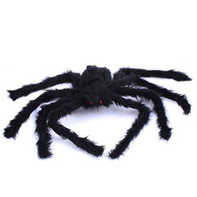 Load image into Gallery viewer, Giant Halloween Spider Decoration with Bendable Legs and Red Eyes, 29.5 Inches

