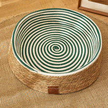 Load image into Gallery viewer, Durable hand-woven rattan cat scratching bed. Natural pet furniture offers comfort &amp; a perfect scratch surface.
