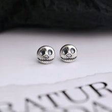 Load image into Gallery viewer, Handmade Pumpkin Prince Skull Earrings - Mara-Nora Luxe
