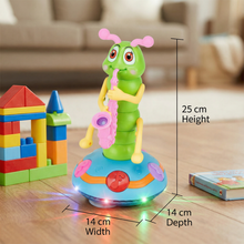 Load image into Gallery viewer, Spinning Saxophone Toy with Multicolor LED Lights and Rotating Music Player for Toddlers
