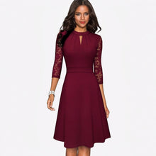 Load image into Gallery viewer, Hollowed-out lace dress
