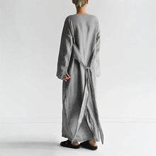 Load image into Gallery viewer, Linen Wrap Maxi Dress
