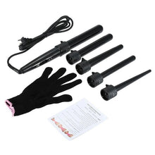 Load image into Gallery viewer, 5 Piece Professional Curling Wand Set
