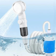 Load image into Gallery viewer, USB Rechargeable Portable Shower Pump with a Handheld Shower Head and Adjustable Water Pressure
