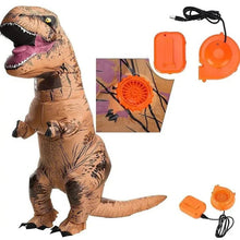 Load image into Gallery viewer, Adult Dinosaur Costume with Battery Powered Blower and Transparent Viewing Panel
