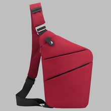 Load image into Gallery viewer, Water Resistant Sling Bag with Hidden Zippers and Reflective Accents for 15 Inch Devices
