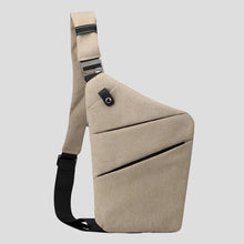Load image into Gallery viewer, Water Resistant Sling Bag with Hidden Zippers and Reflective Accents for 15 Inch Devices
