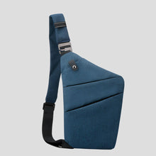 Load image into Gallery viewer, Water Resistant Sling Bag with Hidden Zippers and Reflective Accents for 15 Inch Devices
