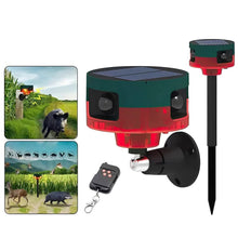 Load image into Gallery viewer, 360 Degree Solar Motion Repeller with LED Strobe and 13 Sound Patterns for Gardens and Farms
