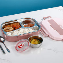 Load image into Gallery viewer, Insulated Bento Box with Four Snap Lock Compartments and Heat Retention
