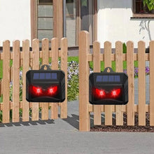 Load image into Gallery viewer, Solar Ultrasonic Animal Repeller Set of 2 with Flashing LED Lights for Yard and Garden
