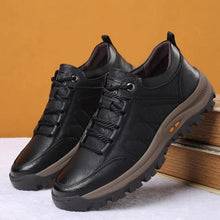 Load image into Gallery viewer, Mens Arch Support Shoes with Weatherproof Cowhide and Rubber Traction Sole
