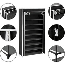 Load image into Gallery viewer, Tall Slim Shoe Rack That Holds Up to 30 Pairs with Tool Free Assembly and Non Slip Base
