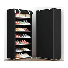 Load image into Gallery viewer, Tall Slim Shoe Rack That Holds Up to 30 Pairs with Tool Free Assembly and Non Slip Base
