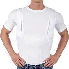 Load image into Gallery viewer, Compression Shirt with Dual Hidden Pockets and Moisture Wicking Fabric
