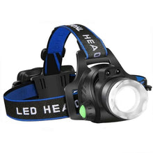 Load image into Gallery viewer, Rechargeable LED Headlamp with Flood and Spot Beams and Adjustable Strap

