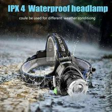 Load image into Gallery viewer, Rechargeable LED Headlamp with Flood and Spot Beams and Adjustable Strap

