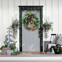 Load image into Gallery viewer, Christmas Wreath with Vine Base and Golden Bells, 17 Inch Diameter
