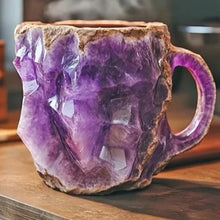 Load image into Gallery viewer, Crystal Faceted Coffee Mug with Geometric Design, 10oz Capacity
