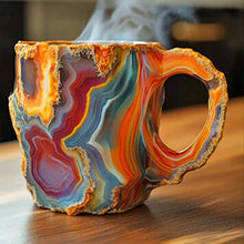 Load image into Gallery viewer, Crystal Faceted Coffee Mug with Geometric Design, 10oz Capacity
