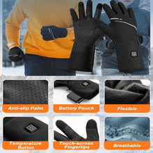 Load image into Gallery viewer, Heated Gloves with Touchscreen Fingertips and 6-Hour Battery, Far Infrared
