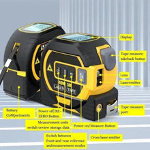 Load image into Gallery viewer, Infrared Laser Rangefinder with Built In Tape Measure Tool
