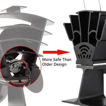 Load image into Gallery viewer, Heat Powered Fireplace Stove Fan with Four Blades and Anodized Aluminum Body
