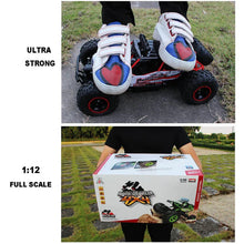 Load image into Gallery viewer, Rechargeable 1:12 Scale 4WD Remote Control Monster Truck with Two Battery Packs and a 2.4GHz Controller

