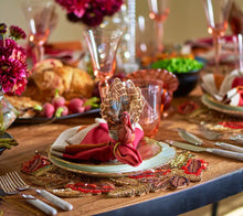Load image into Gallery viewer, Feather Turkey Napkin Rings with Brown Red and Orange, Set of 4
