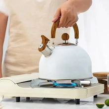 Load image into Gallery viewer, Stovetop Kettle with Automatic Whistle Alert and Even Heat Base for Induction, Gas, Radiant Cooktops
