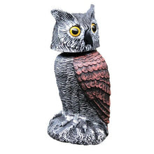 Load image into Gallery viewer, Owl Decoy Set of 2 with 360 Degree Rotating Head and Fillable Base for Garden and Patio
