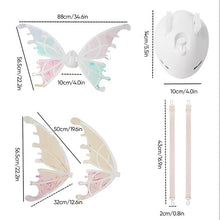 Load image into Gallery viewer, Motorized Fairy Wings with LED Lights and Sound Effects for Kids
