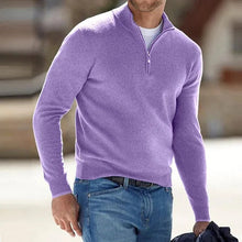 Load image into Gallery viewer, Mens Long Sleeve Pullover Sweater with Knit Construction and Hip Length Hem
