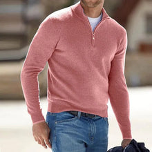 Load image into Gallery viewer, Mens Long Sleeve Pullover Sweater with Knit Construction and Hip Length Hem
