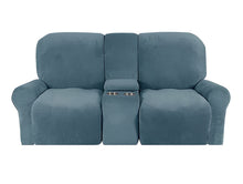 Load image into Gallery viewer, 2 Seat Recliner Cover with Cup Holders Soft Non Slip 12 Colors
