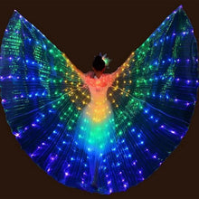 Load image into Gallery viewer, Illuminated Butterfly Wings with Multicolor LED Edges and Adjustable Harness, 24 and 36in Wingspan
