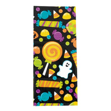 Load image into Gallery viewer, Halloween Cellophane Treat Bags Set of 12 with Ghost and Candy Print for Party Favors and Goodie Giveaways
