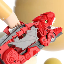 Load image into Gallery viewer, Transforming Dinosaur Truck Toy with Two Race Tracks and Eight Mini Cars in Blue, Red or Green
