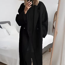 Load image into Gallery viewer, Oversize womens cashmere coat with lapel collar
