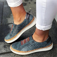 Load image into Gallery viewer, Womens Slip On Sneakers with a Flat Bottom, Breathable Mesh Upper and Toe Clasp in Five Colors
